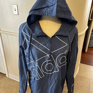 Like new Unisex Adidas Nylon 1/4 Zip Pullover hoodie jacket size small